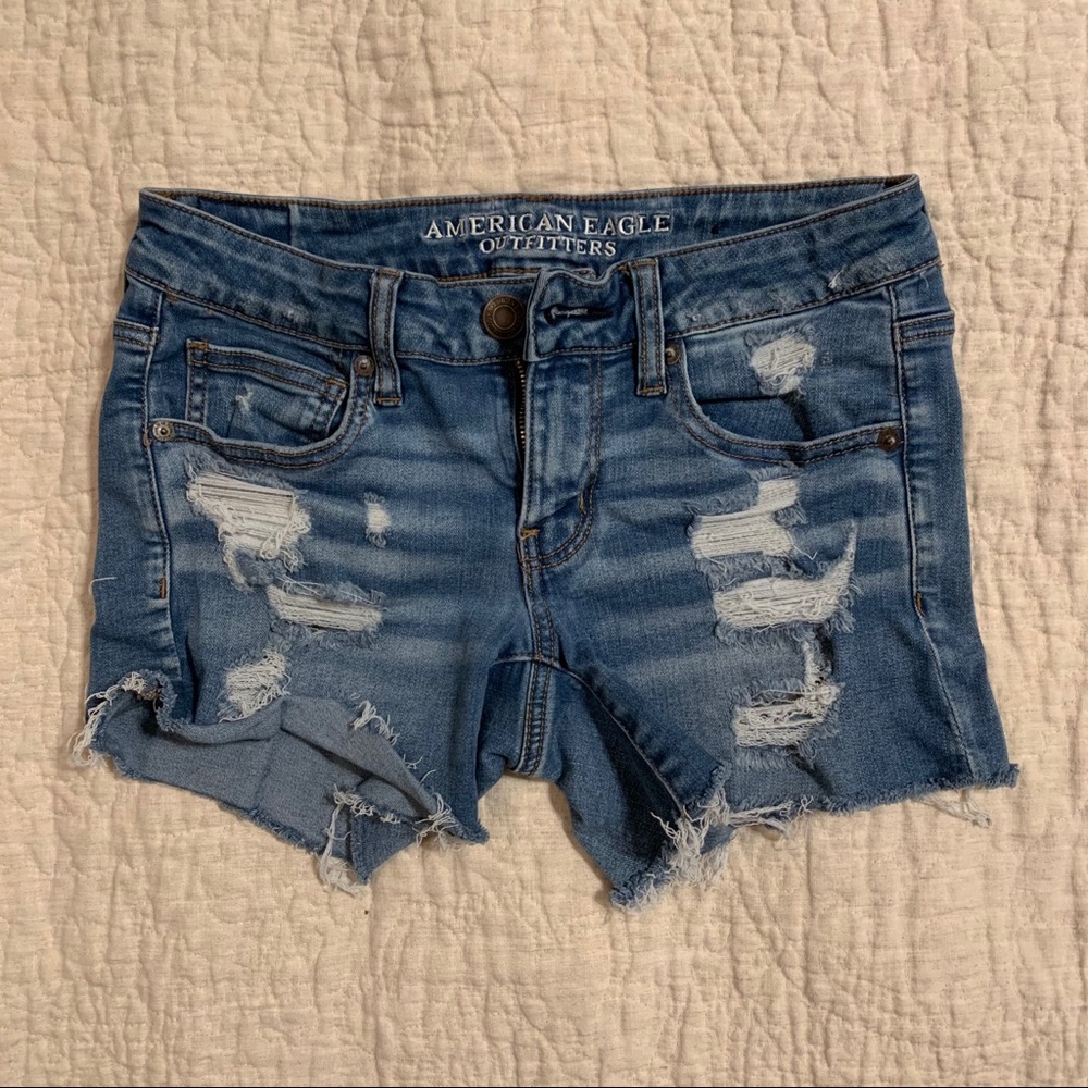 American Eagle super low distressed shorties